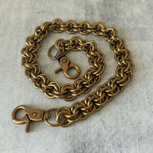 Gold Color Chain Metal Handbag Handle Bag Accessories Strap Accent 21" long